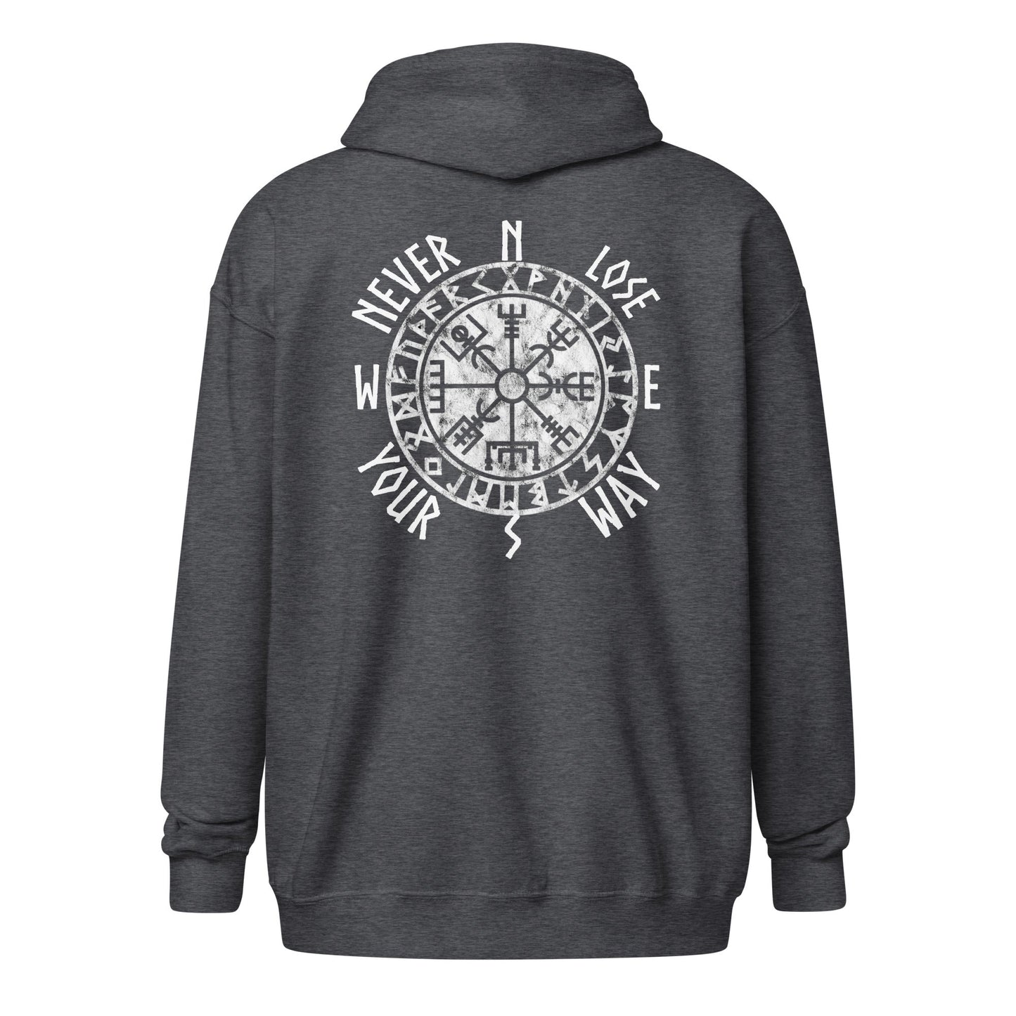 Never Loose Your Way Heavy Blend Zip Hoodie - Premium Zipper Hoodie - Discipline Directive Co.