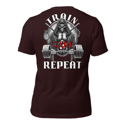 Train, Gain, Repeat Graphic Tee - Premium T - Shirt - Discipline Directive Co.